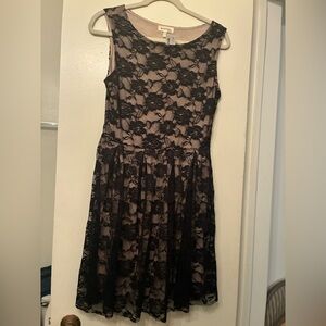 NWT black lace dress by monteau Large